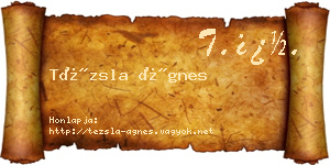 Tézsla Ágnes névjegykártya